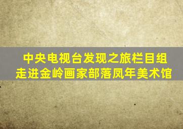 中央电视台发现之旅栏目组走进金岭画家部落凤年美术馆